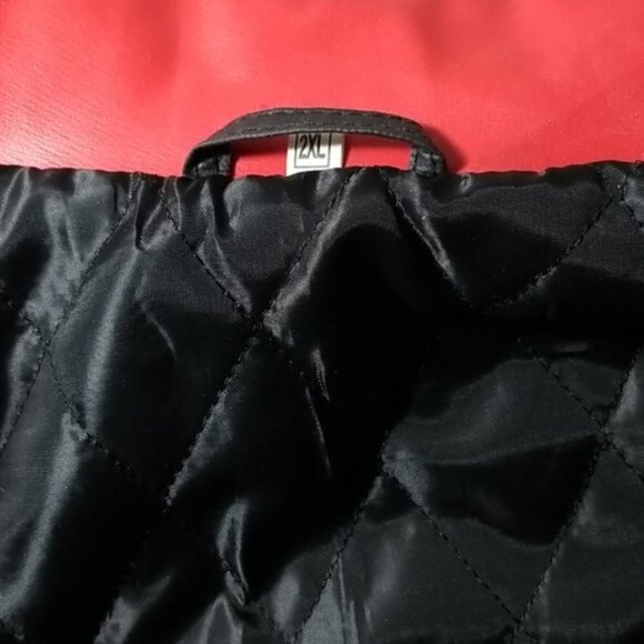 Faux Leather Motorcycle Style Coat Men's Size L Youth Size 2XL Unbranded Black - Picture 5 of 5